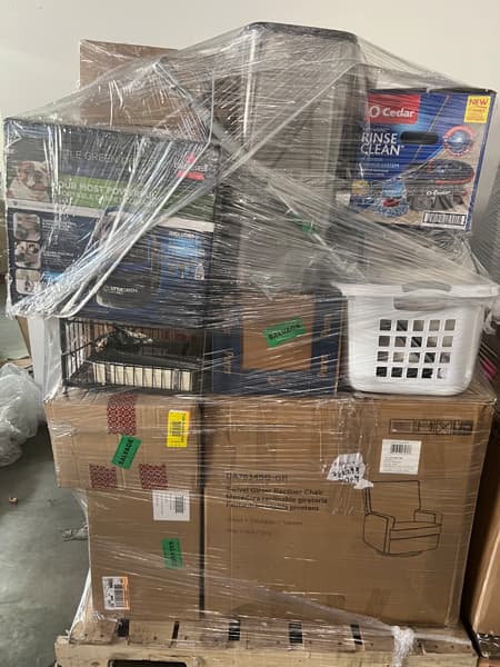 Picture of a pallet of retail boxes